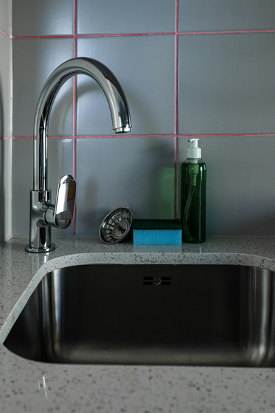 Modern kitchen sink and faucet installation completed for a residential home in Aledo, TX