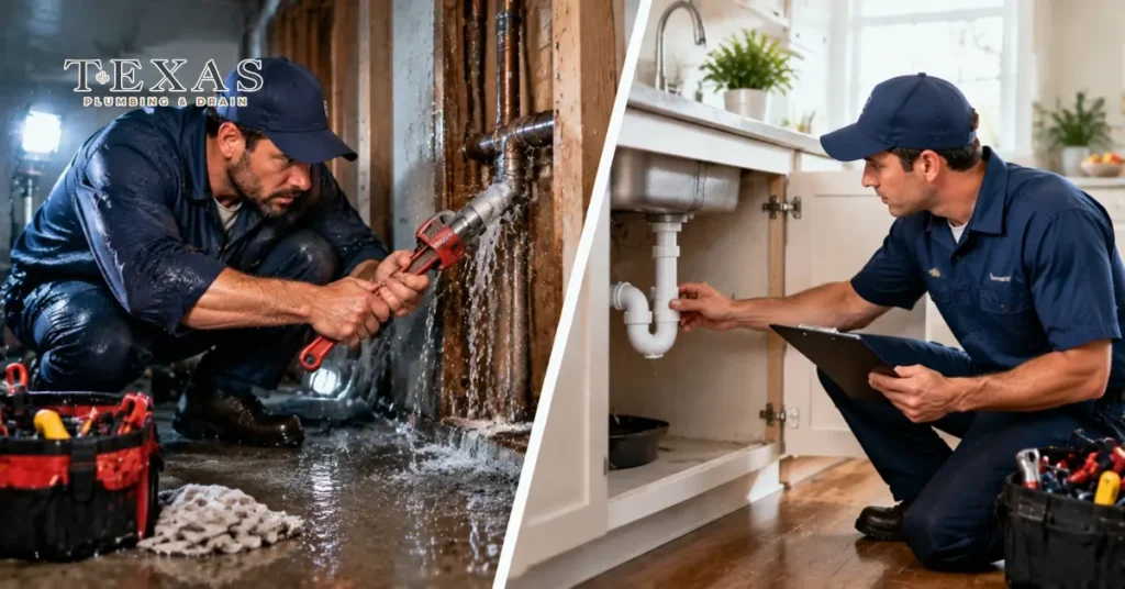Emergency Plumber vs Scheduled Plumbing Service - What's The Difference 2026